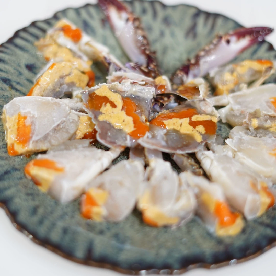 5-6两半斤以上/只 红膏呛蟹新鲜腌制生吃 冷冻保存生吃即食