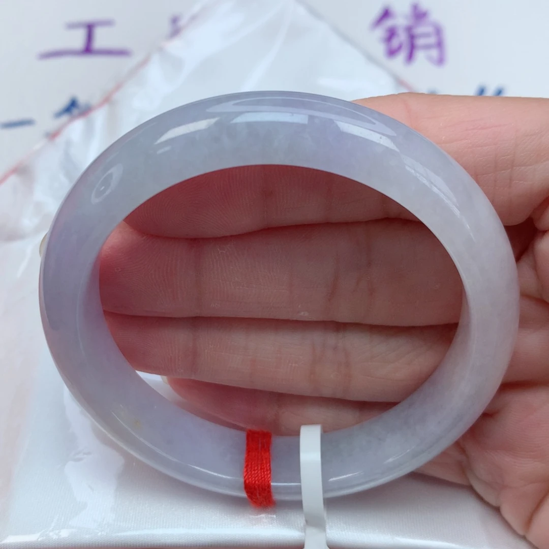翡翠手镯未镶嵌53.7圈 冰飘紫 福利