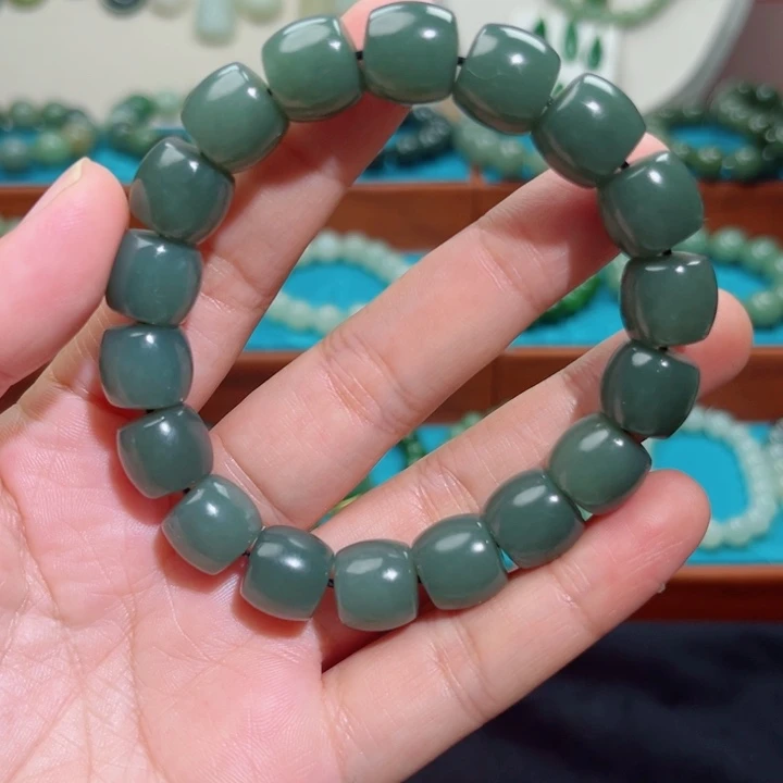 和田玉未镶嵌手链卡12