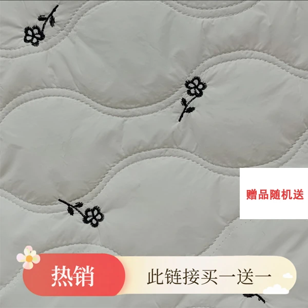 夹棉绗绣秋冬绣花服装被褥面料保暖设计绣花