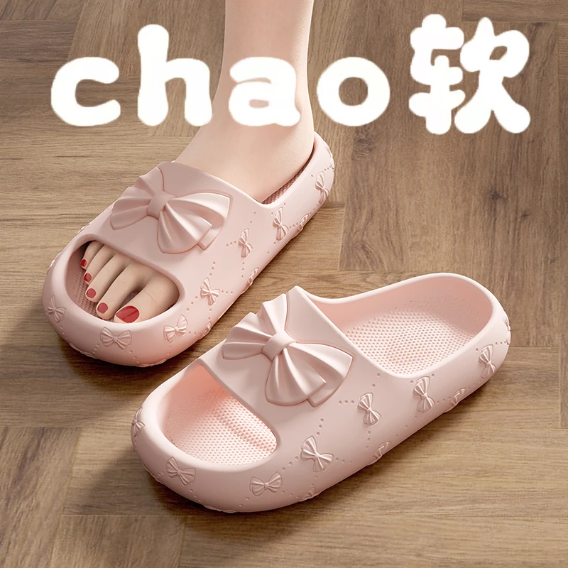 拖鞋女款2025新款爆款家居浴室洗澡防滑厚底eva网红凉拖鞋蝴蝶结