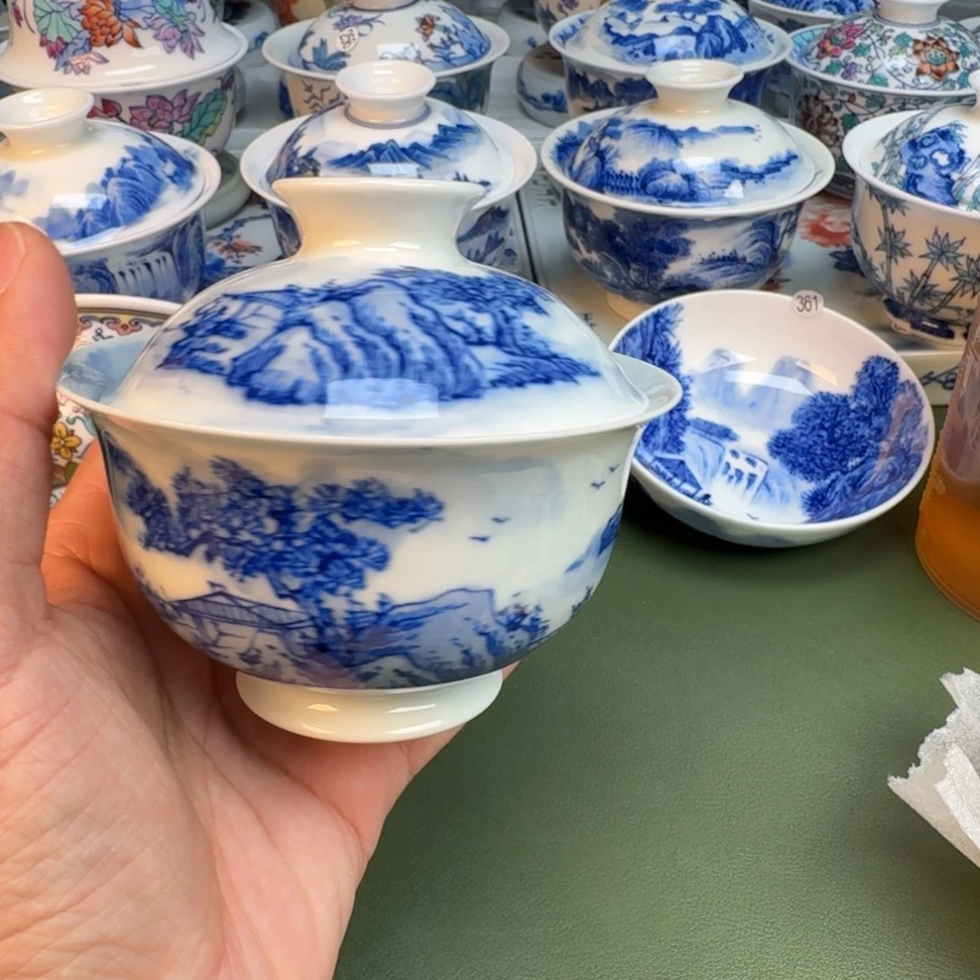陶纯手工纯手绘茶具石头373