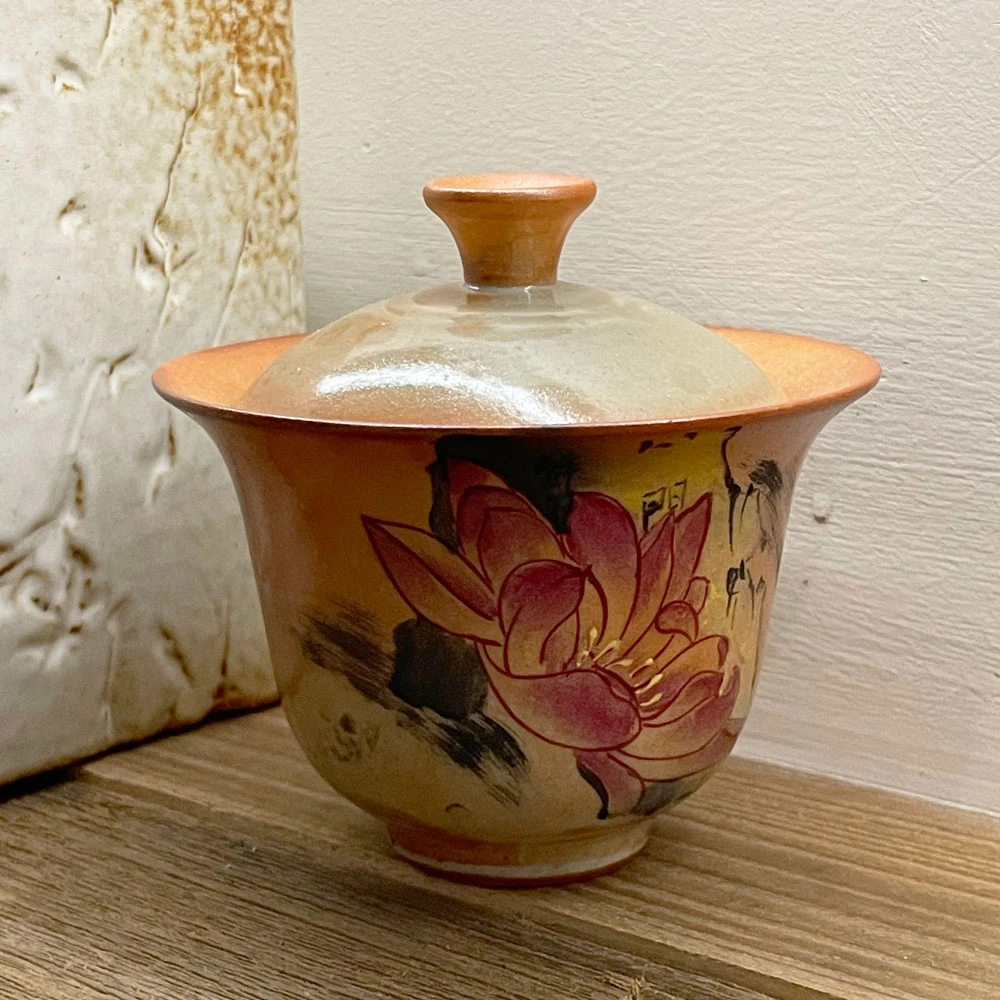 【和气】系列中式复古荷花盖碗装饰摆件