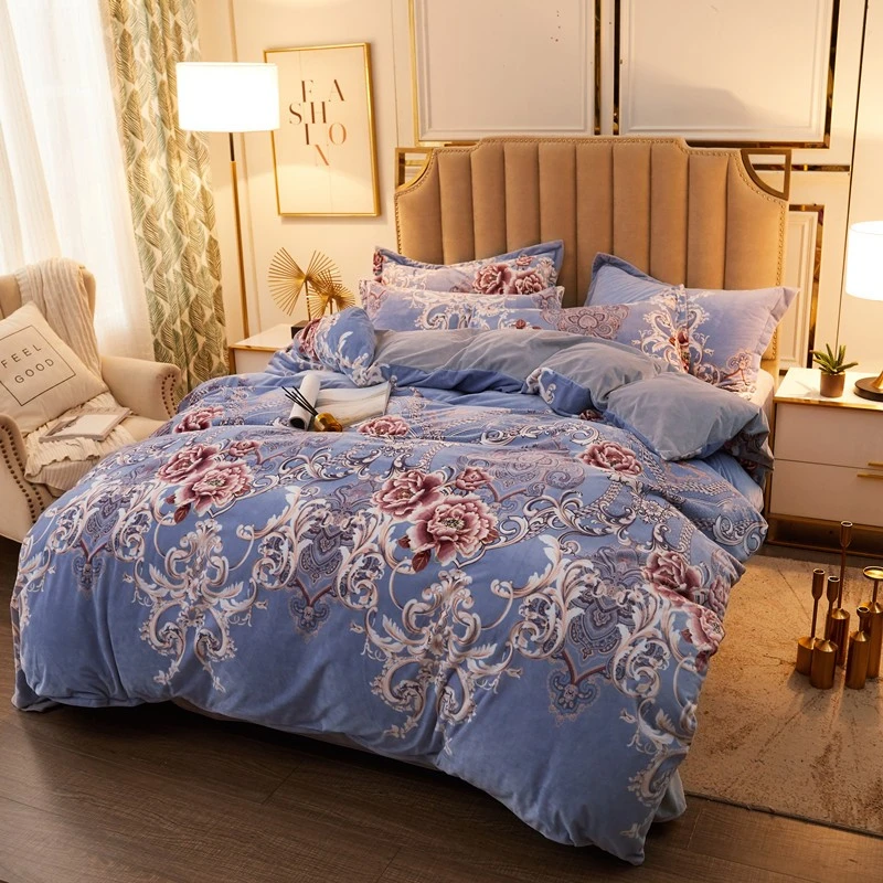 LangSha/浪莎微芙蓉保暖四件套绒加厚保暖套件床上用品四件套