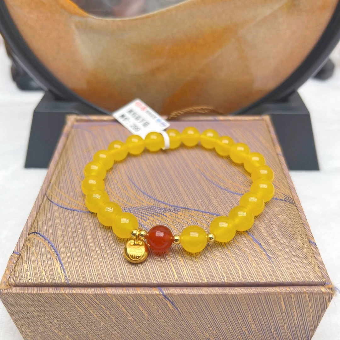 1078天然黄玛瑙手链