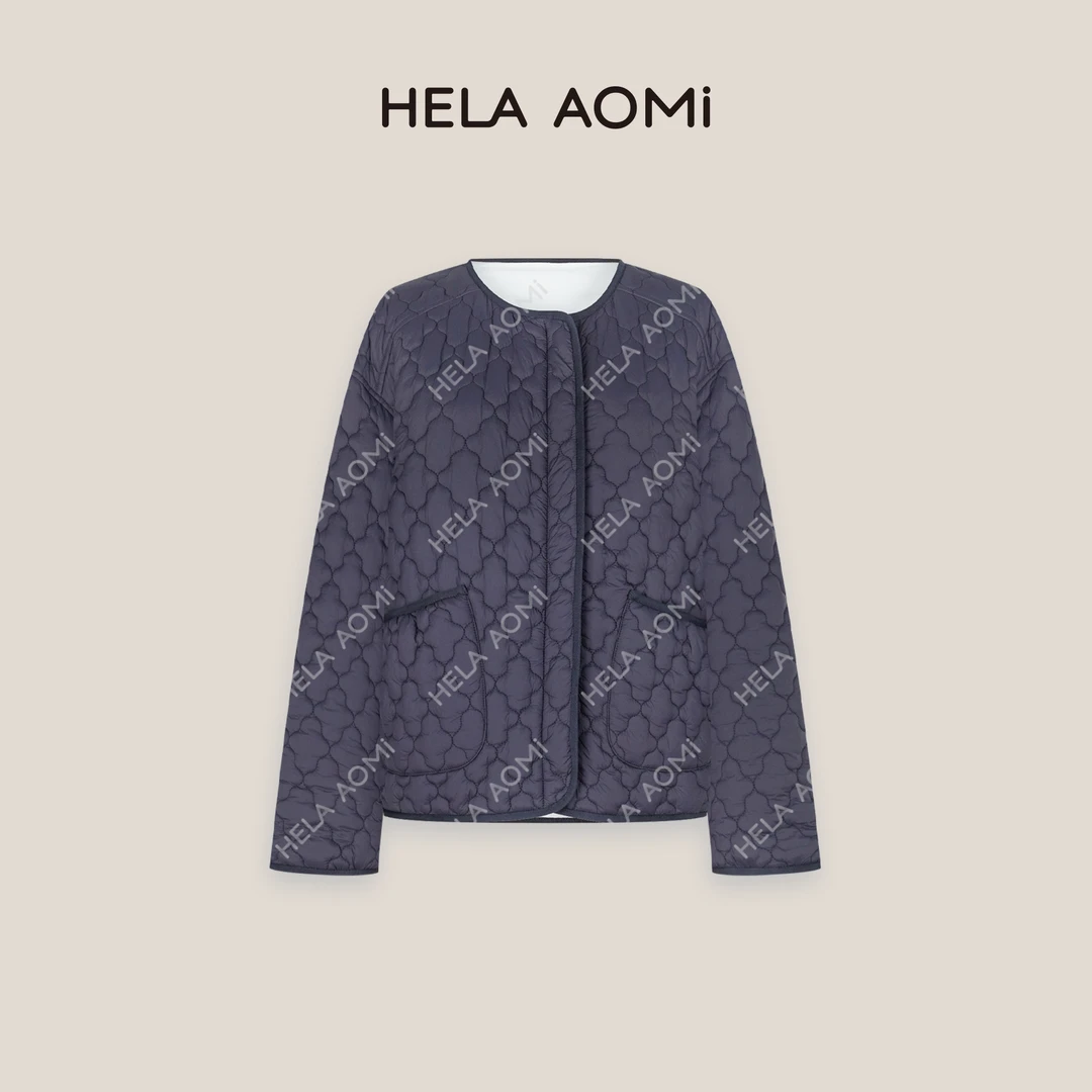 HELA AOMI “两穿棉服”百搭气质圆领香风棉服外套女CY5DM10500