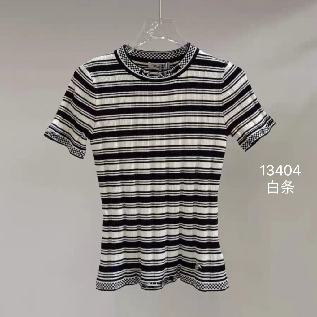 13404（部分无水洗唛，介意慎拍）CHUXUN新款圆领条纹短袖