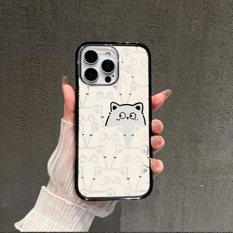 【AI键保护】猫咪聚会适用苹果16promax手机壳iphone15新款14全包