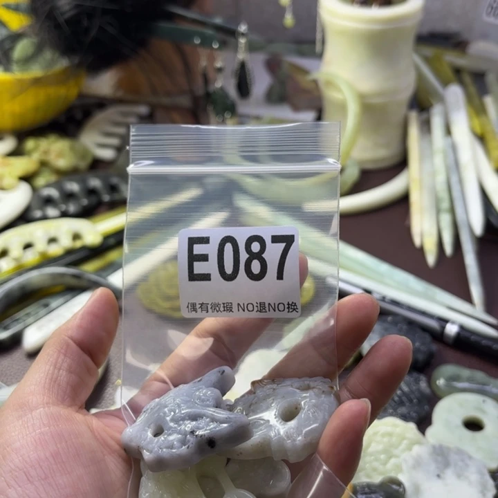 蛇纹石玉发饰合金欣*