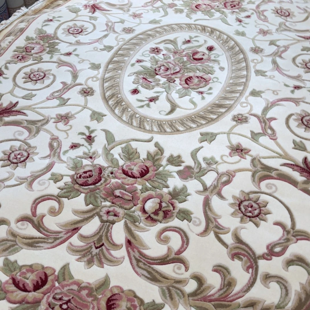 羊毛1.55×2.3纯羊毛立体花加厚特价瑕疵地毯