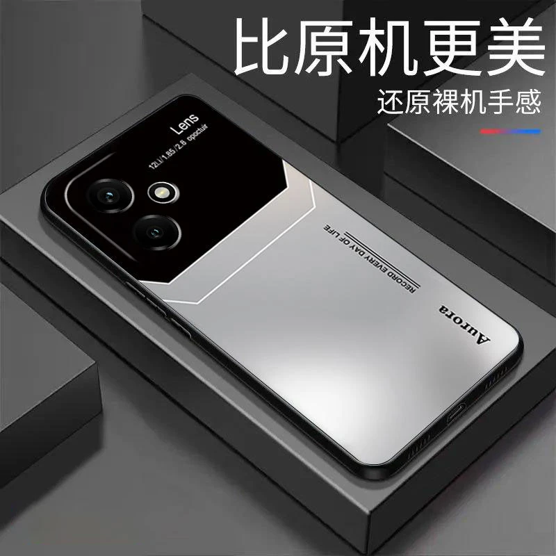 适用荣耀400手机壳高档商务银白简约硅胶软壳防摔全包