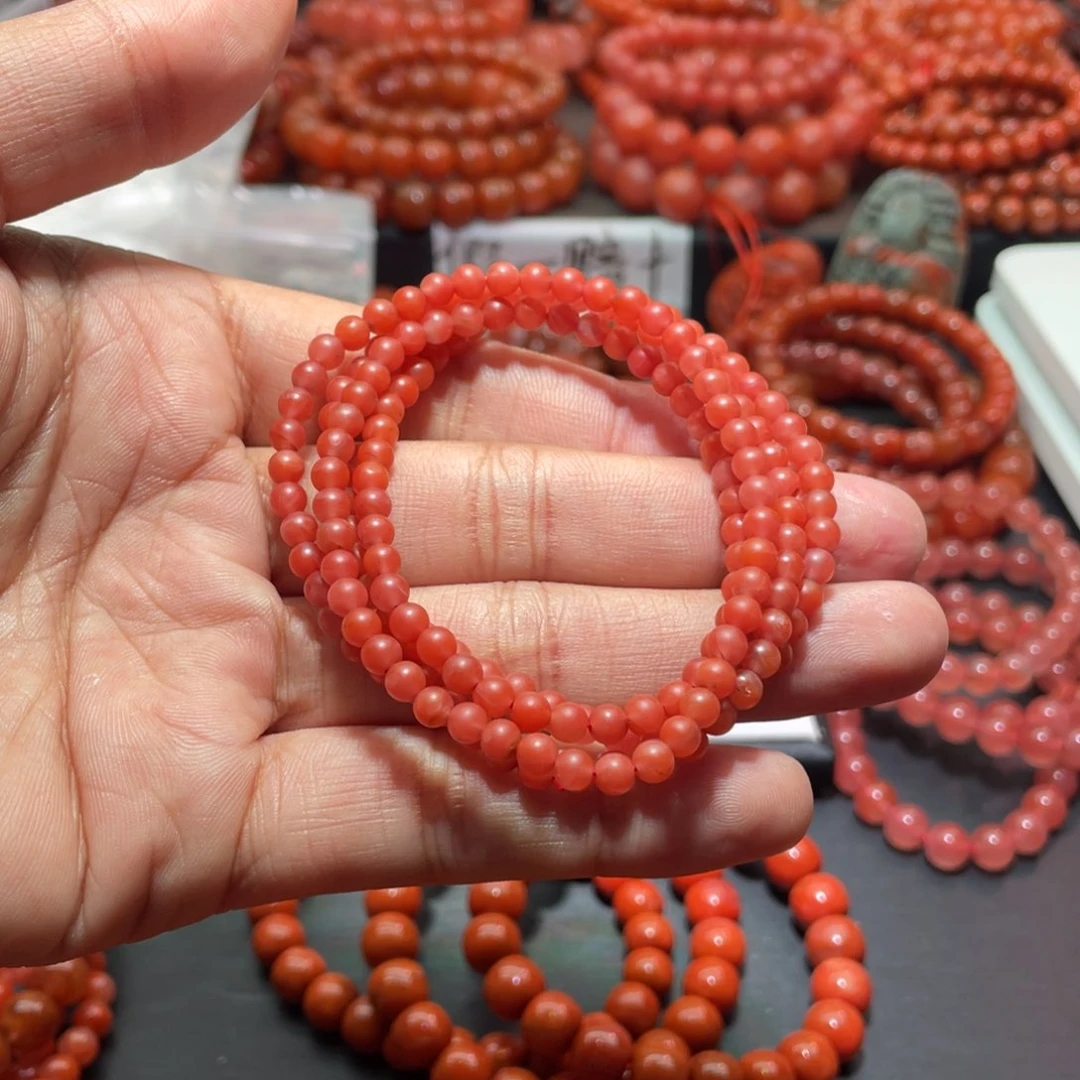 南红玛瑙手链未镶嵌