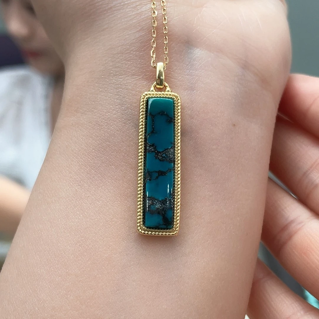 绿松石银S925镶嵌戒指