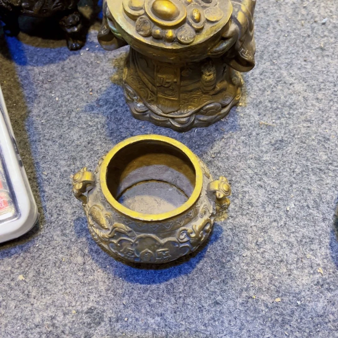 欢***人黄铜摆件工艺品黄铜