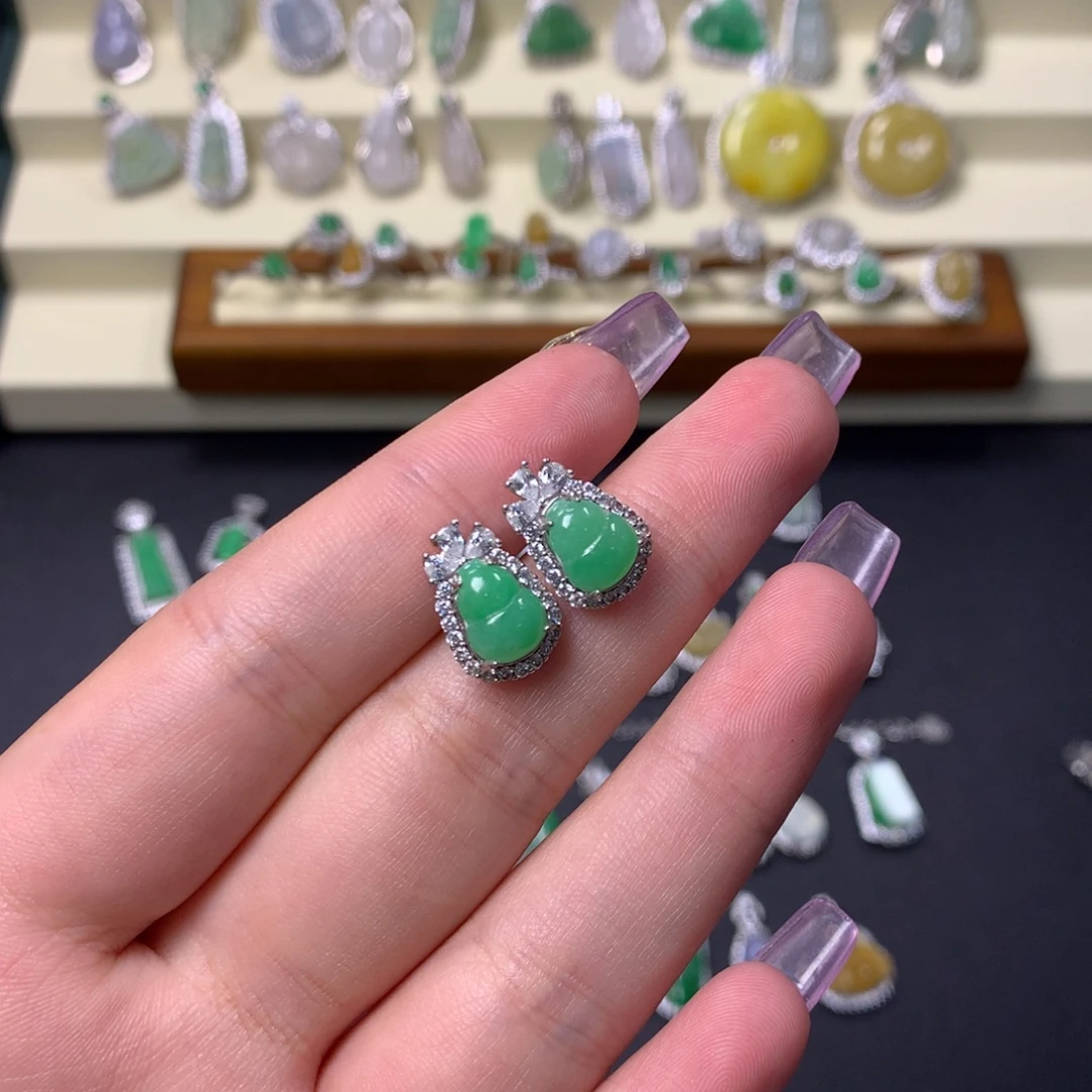 翡翠银S925镶嵌颈饰