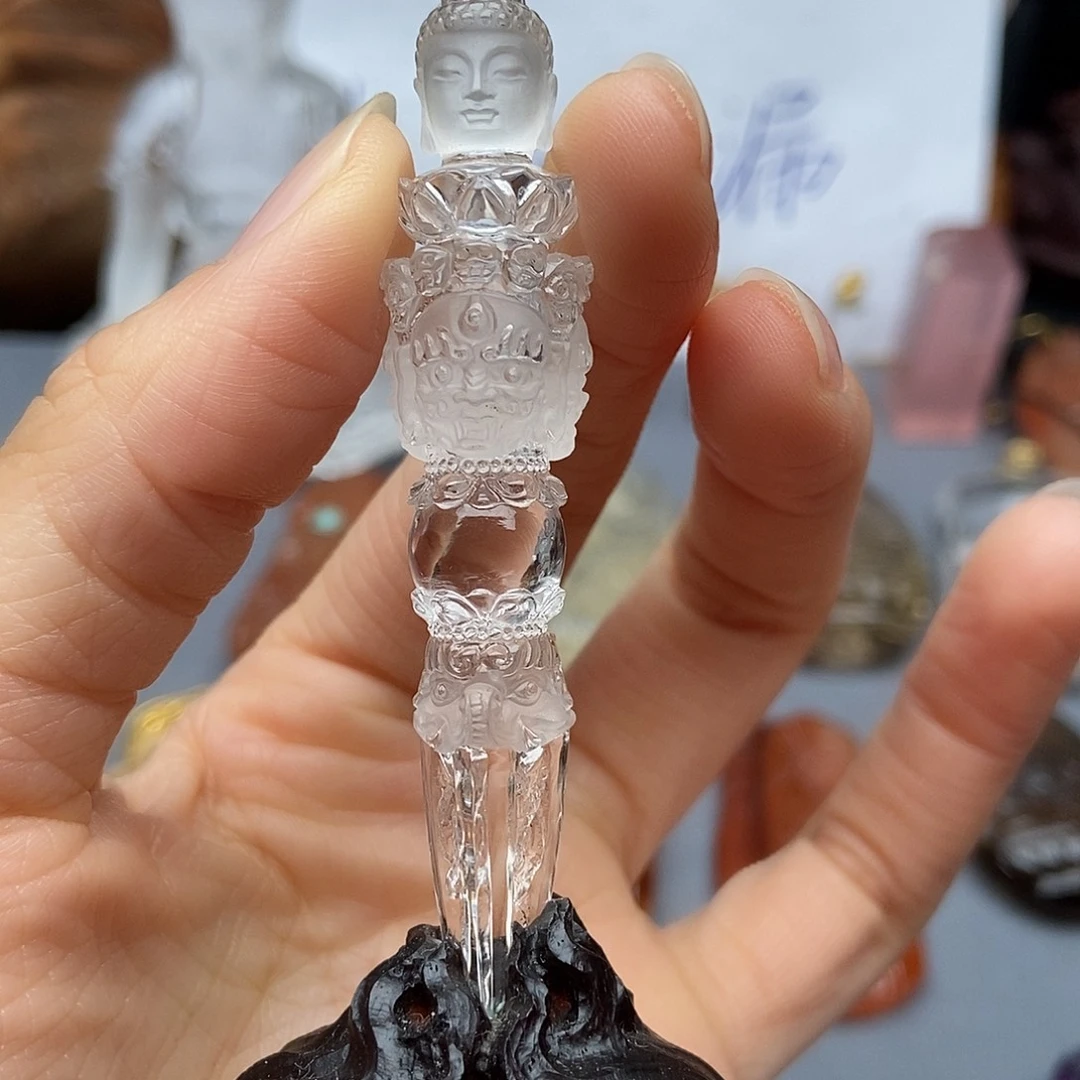 水晶未镶嵌颈饰吊坠