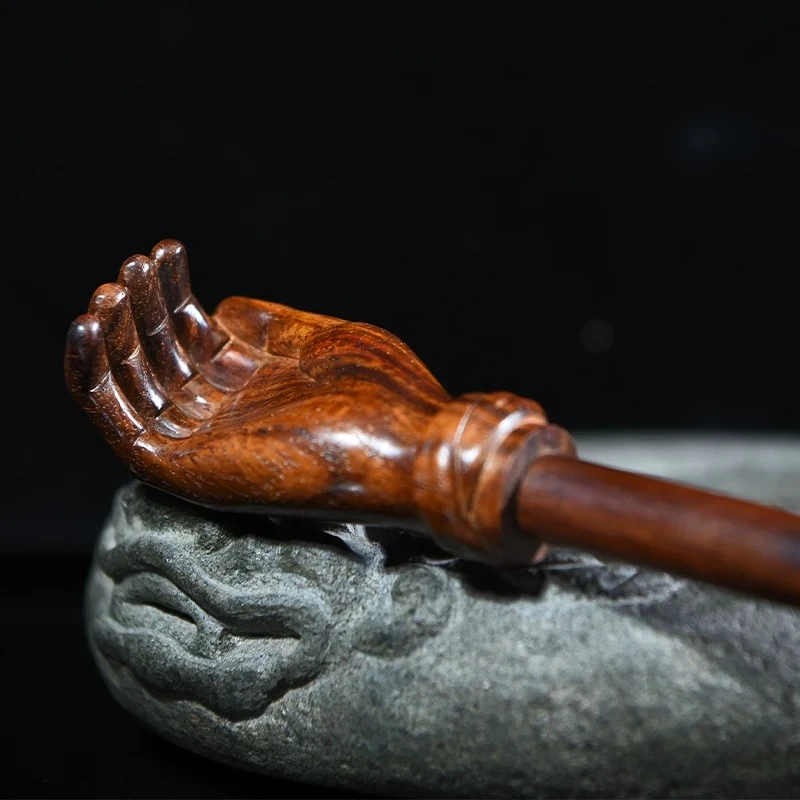 大红酸枝小手痒痒挠不求人抓痒耙子挠背神器痒痒抓背高端老头乐