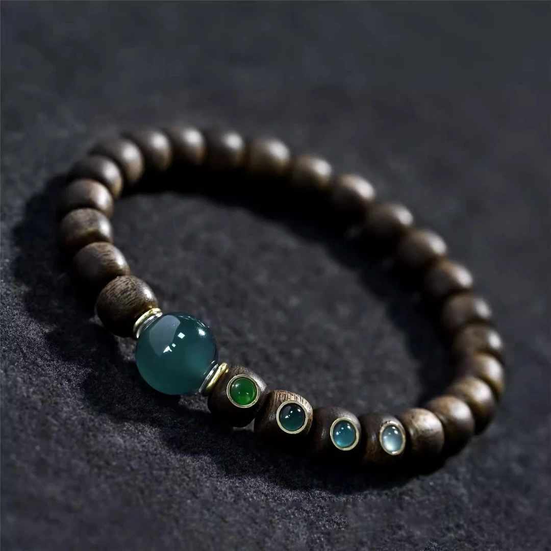 仿沉香DIY设计手链多宝手串心想事成佛珠念珠高级感手串文玩手饰