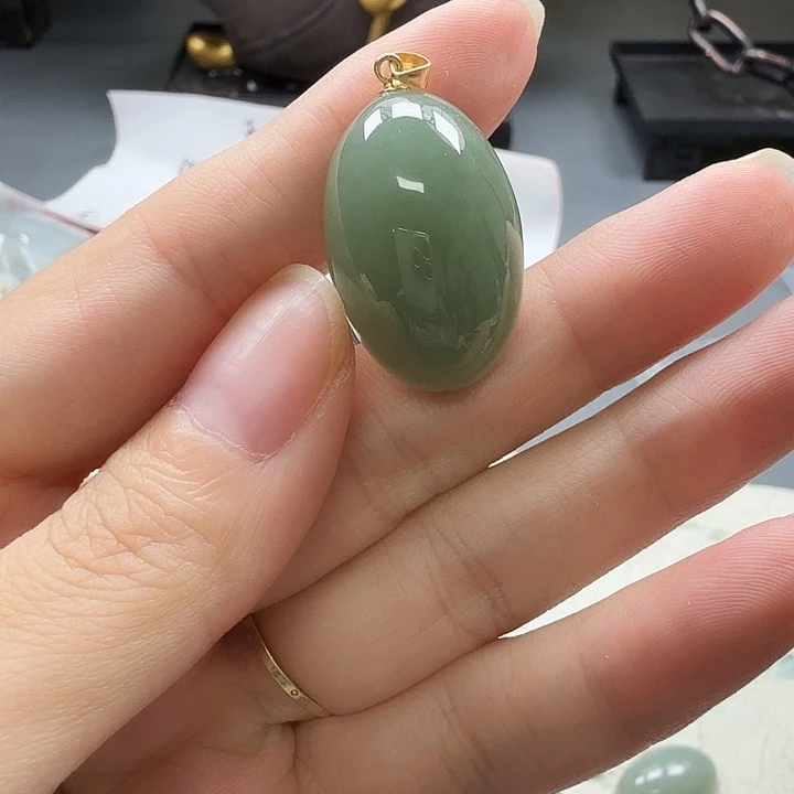 颈饰银S925镶嵌和田玉6