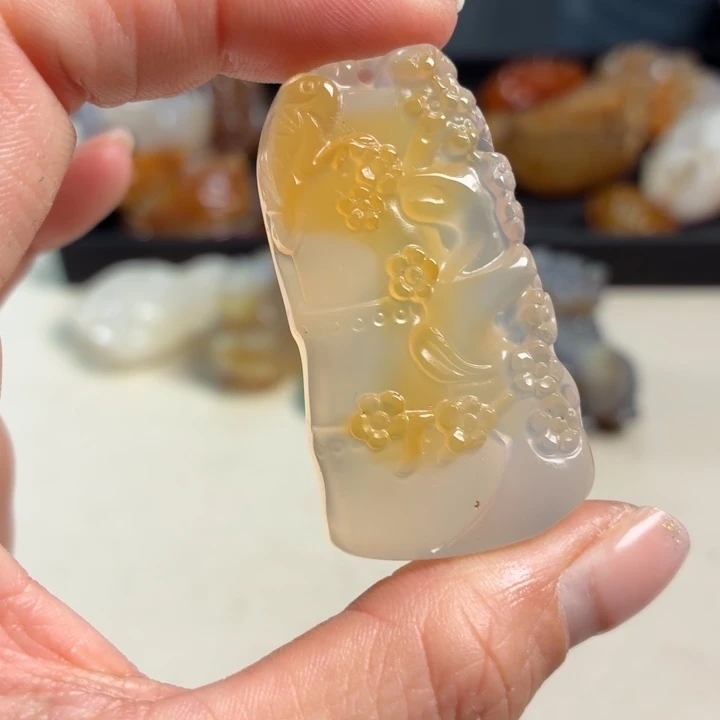 玛瑙/玉髓未镶嵌吊坠(不含链)
