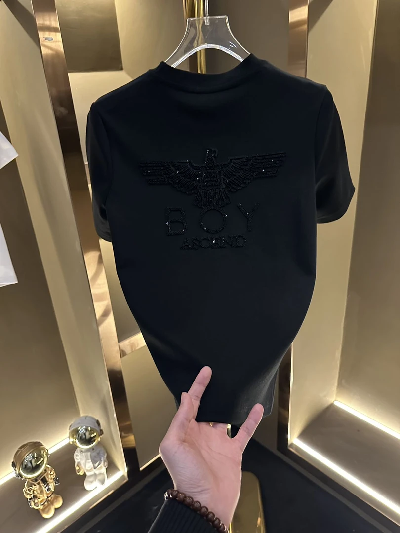 2025新款毛巾绣亮片重工T恤短袖卫衣男女同款