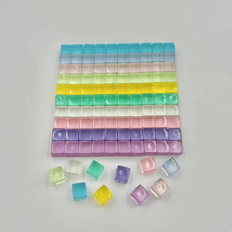 直播拆(对对碰玩法+双许愿)8mm树脂夜光diy小冰块(一包15颗左右)