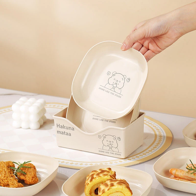 卡通小熊吐骨碟家用高档餐桌垃圾盘碟