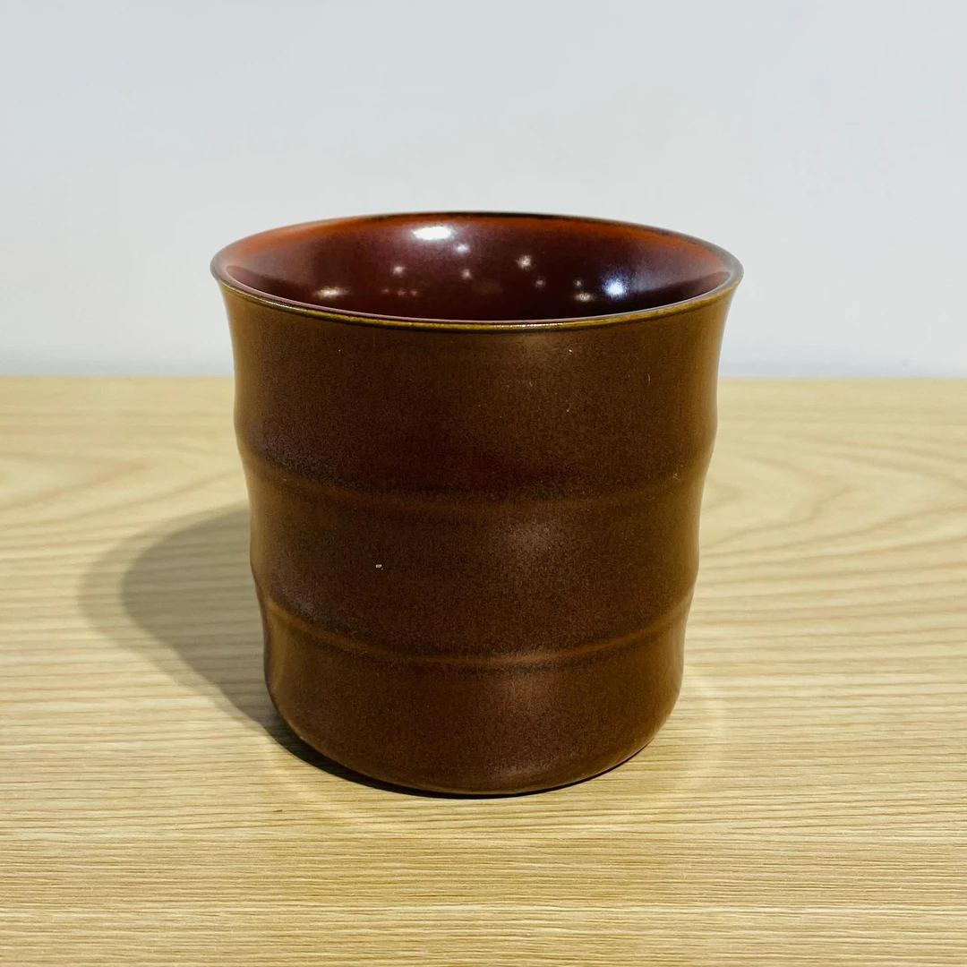 吾游茶器【活力竹节杯】复古柴烧