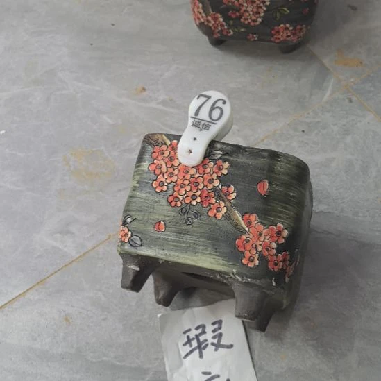 红泥花盆瑕疵处理