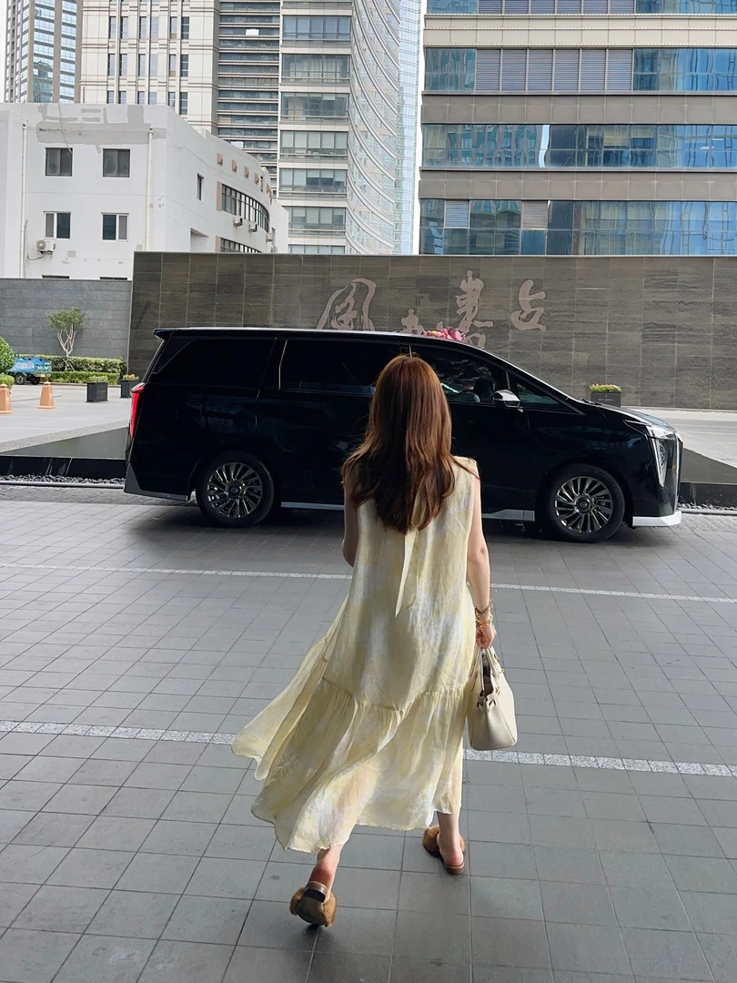 【BORAKOO】夏日邂逅~淡黄度假风连衣裙