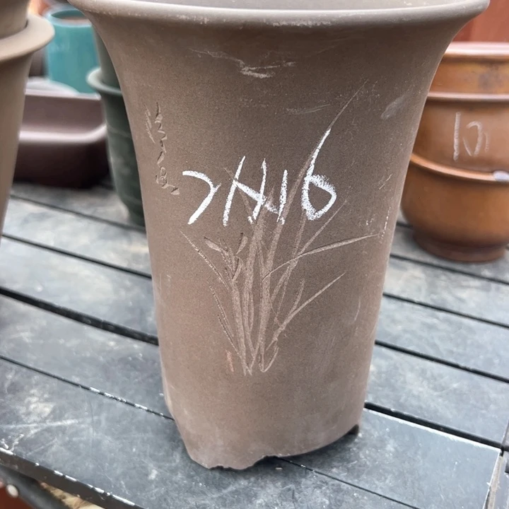 红陶紫砂兰花盆微瑕