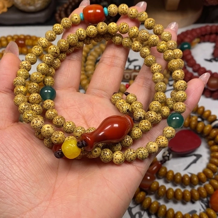 星月菩提吊坠黄金籽7.7