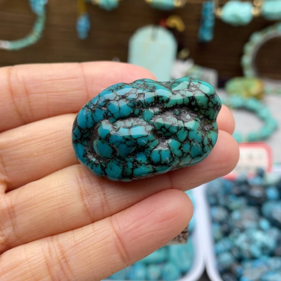 绿松石未镶嵌随行锁骨珠