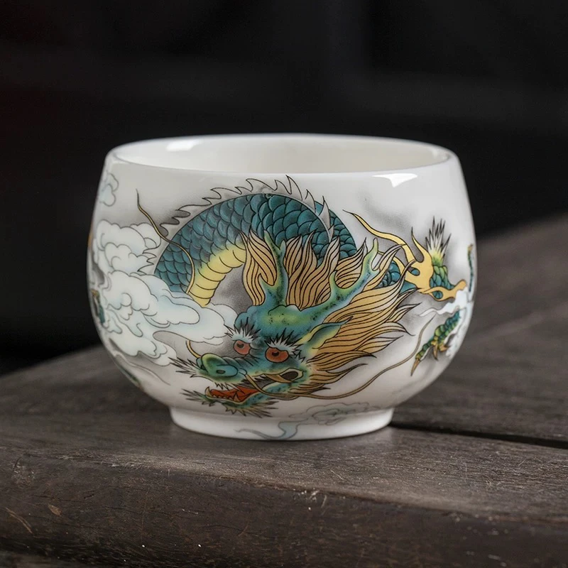 S12 白瓷罗汉杯 腾龙盛世 青龙杯