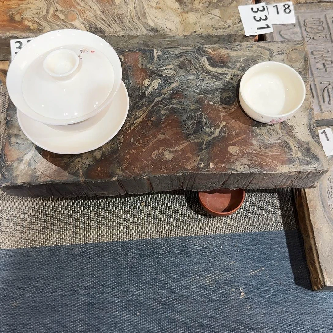 老砖茶台，砚台，画像砖
