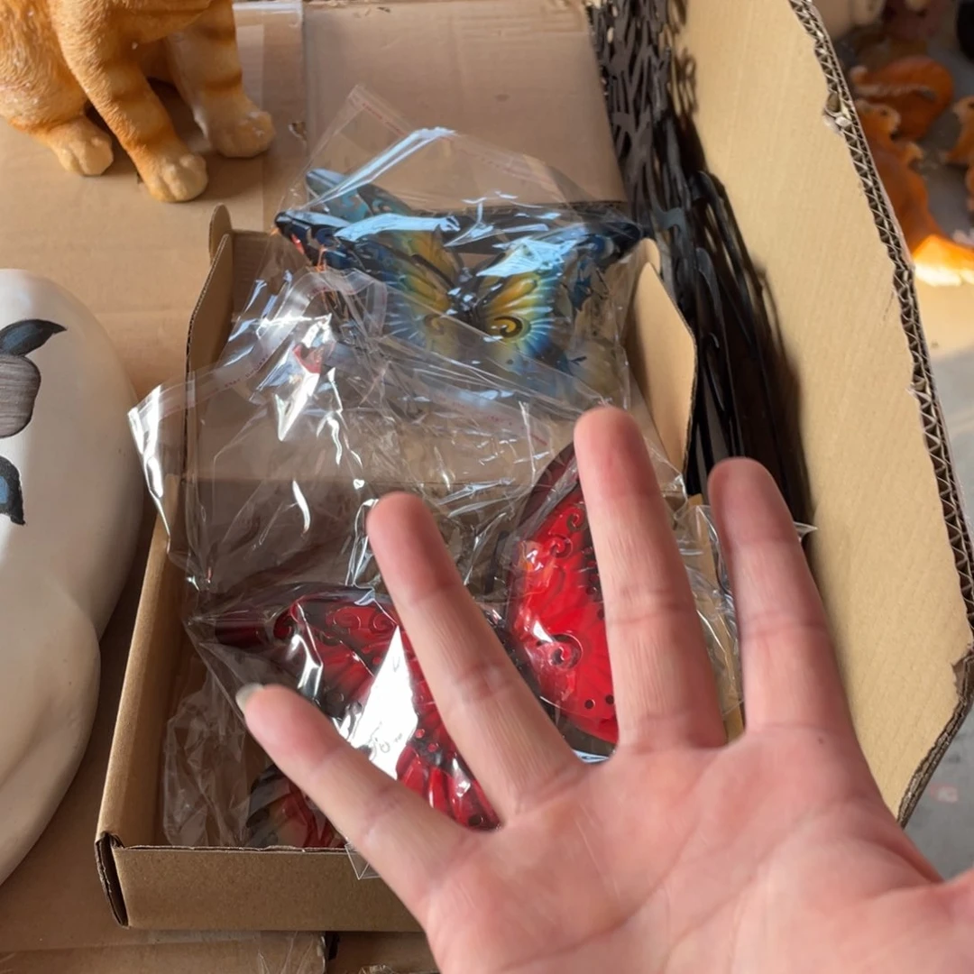 【闪购商品】铁艺蝴蝶一套四个