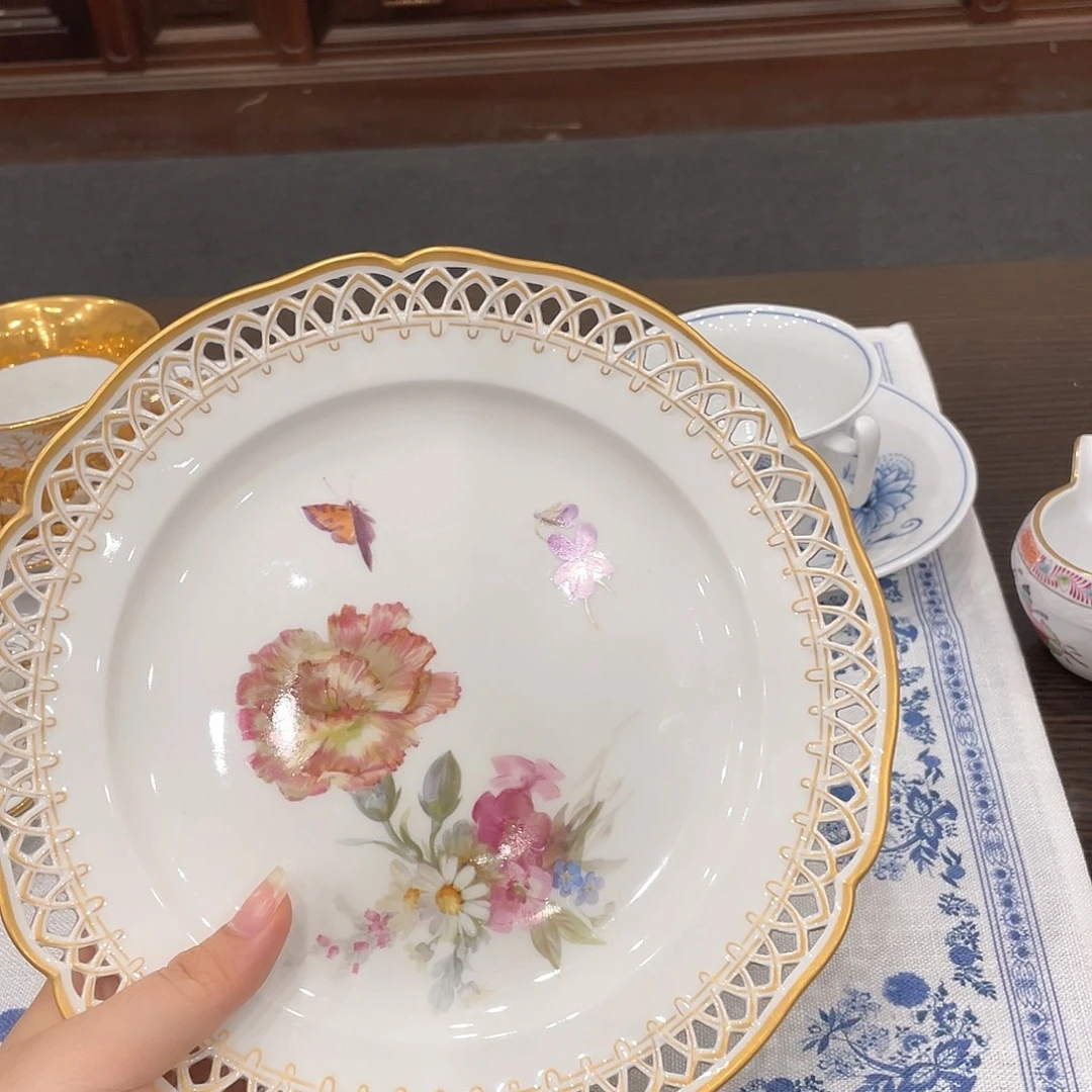 摆件中古kpm软绘赏盘