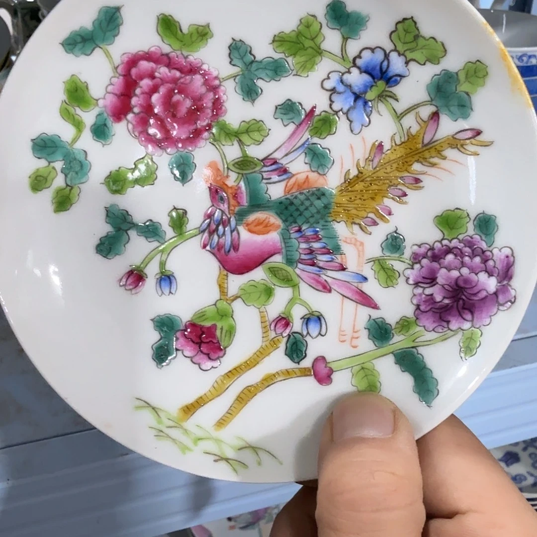 瓷片摆件手绘瓷器处理