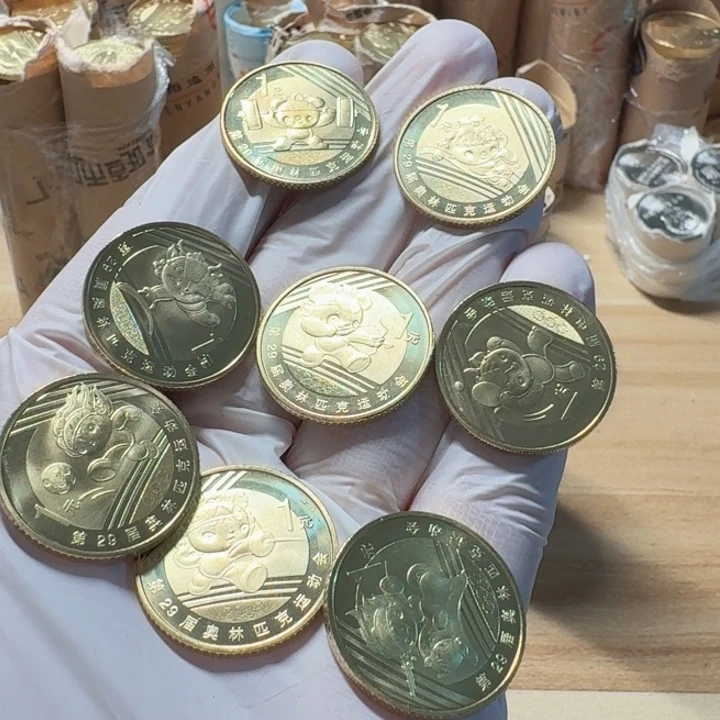 其他普通金属08奥运，一套8枚币