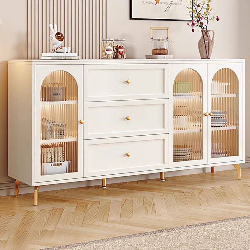 实木餐边柜现代简约一体靠墙储物柜岩板轻奢置物柜沙发挡柜茶水柜