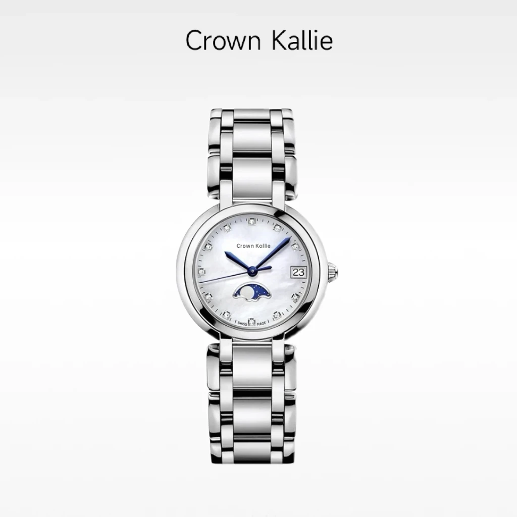 Crown Kallie-月相心月-日夜星辰正品手表女士时尚百搭腕表ck8136