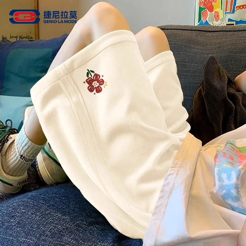 A字裤五分裤女学生女生大码夏季高腰短裤薄款ins运动裤阔腿裤百搭