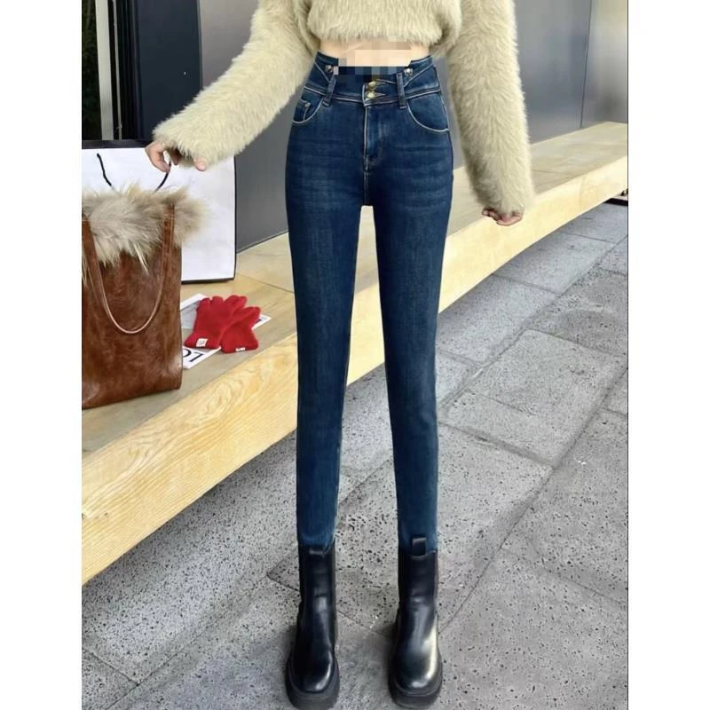 055-(图片以直播间实物为准 ）九分牛仔法棍裤女