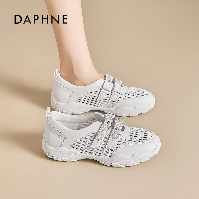 达芙妮水钻运动玛丽珍凉鞋2026夏新款网红女士休闲鞋子透气单鞋L