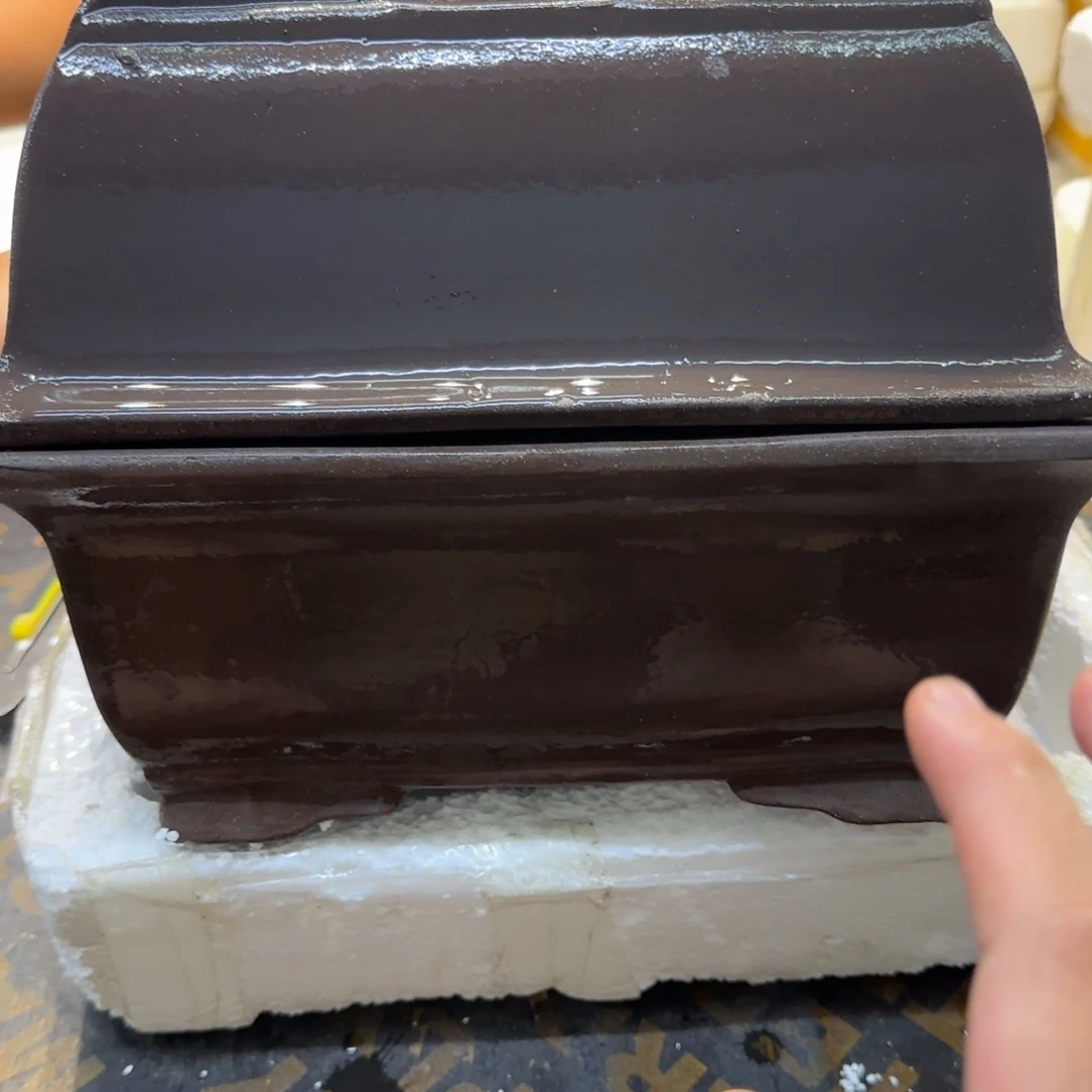 紫砂花盆口径26.18.10口径