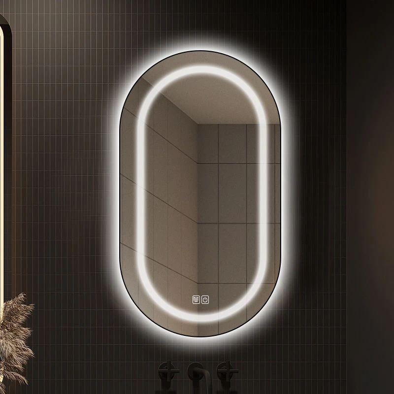 浴室镜卫生间除雾智能镜LED椭圆酒店理发店专用定制