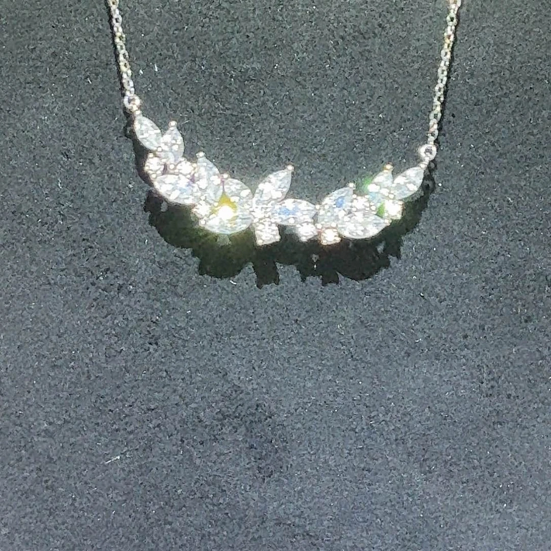 吊坠925银锆石通体925银异形切割