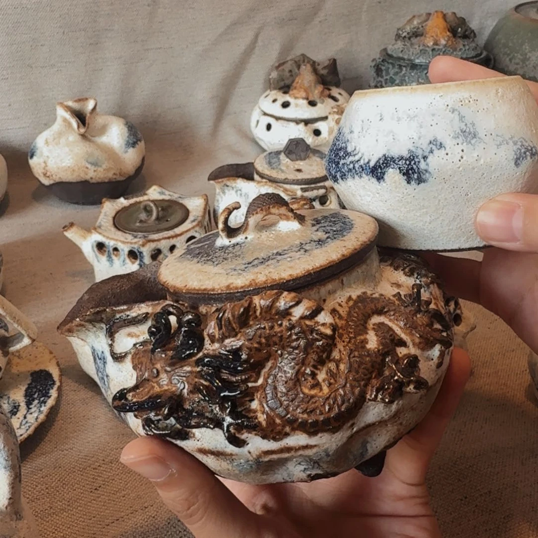 龙凤呈祥一壶带一杯高货