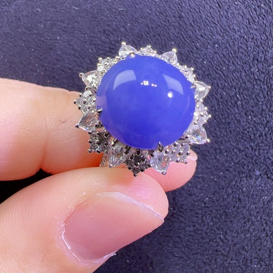 翡翠18K金镶嵌戒指戒指