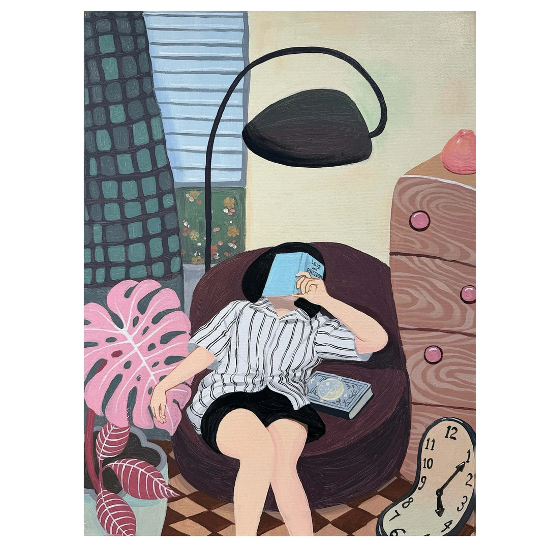 艺术家阿甘【Love and freedom 】60*80 原作丙烯收藏 现代装饰画